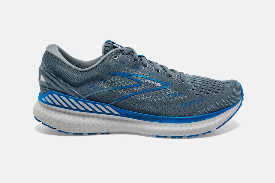 Brooks Men's Glycerin GTS 19 Road Running Shoes Quarry/Grey/Dark Blue ( FGAKU4089 )